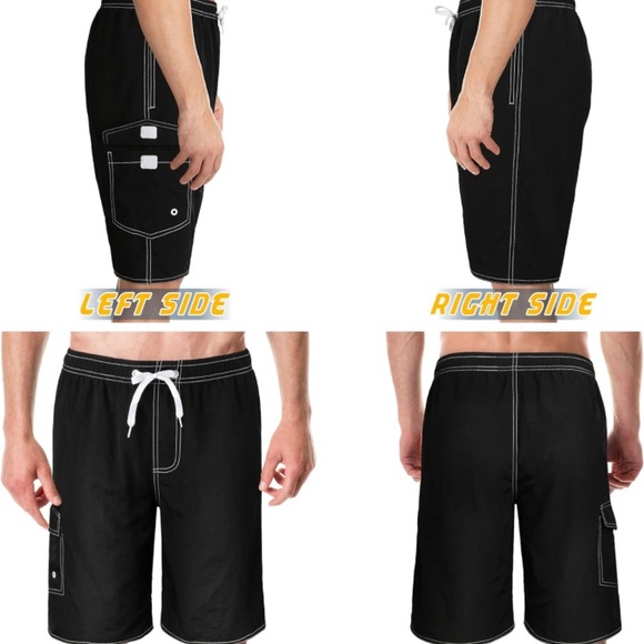 Mens Swimming Trunks Swim Trunks Quick Dry Swim Shorts with Mesh - Picture 5 of 7